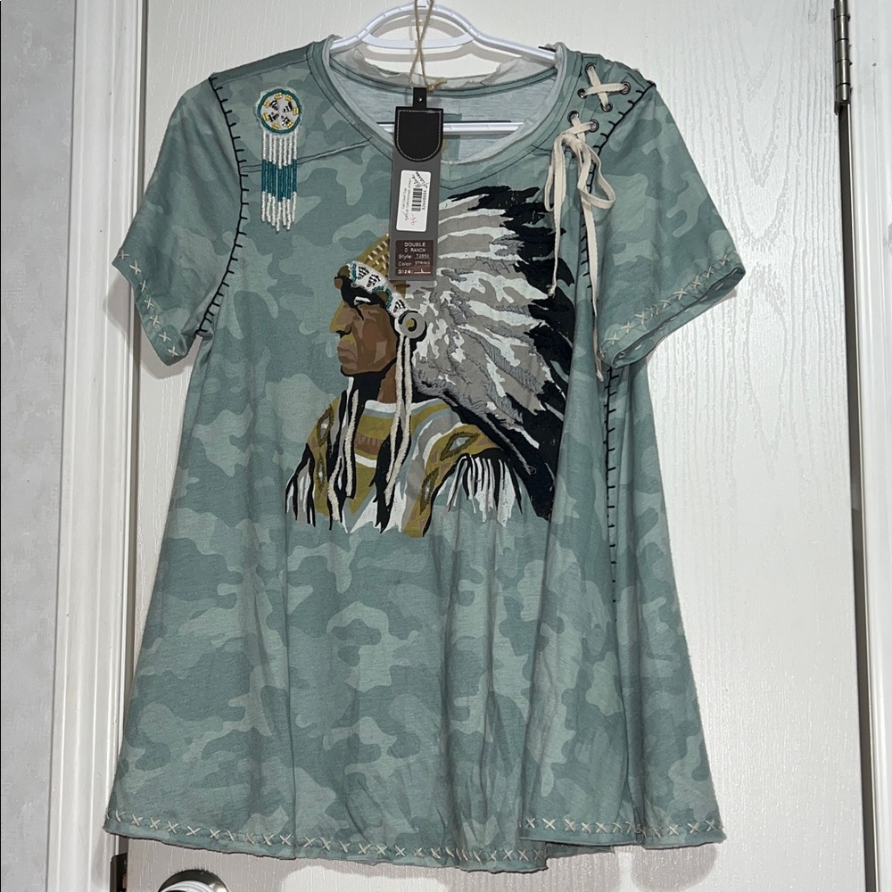 Double D Ranch “Tall Chief” short sleeve Tee Size L
